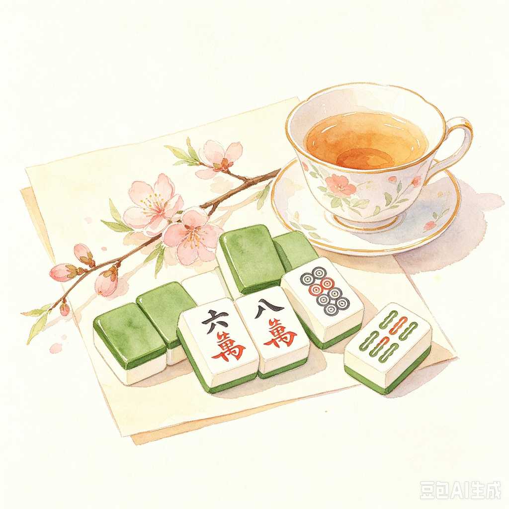 blue crystal mahjong set